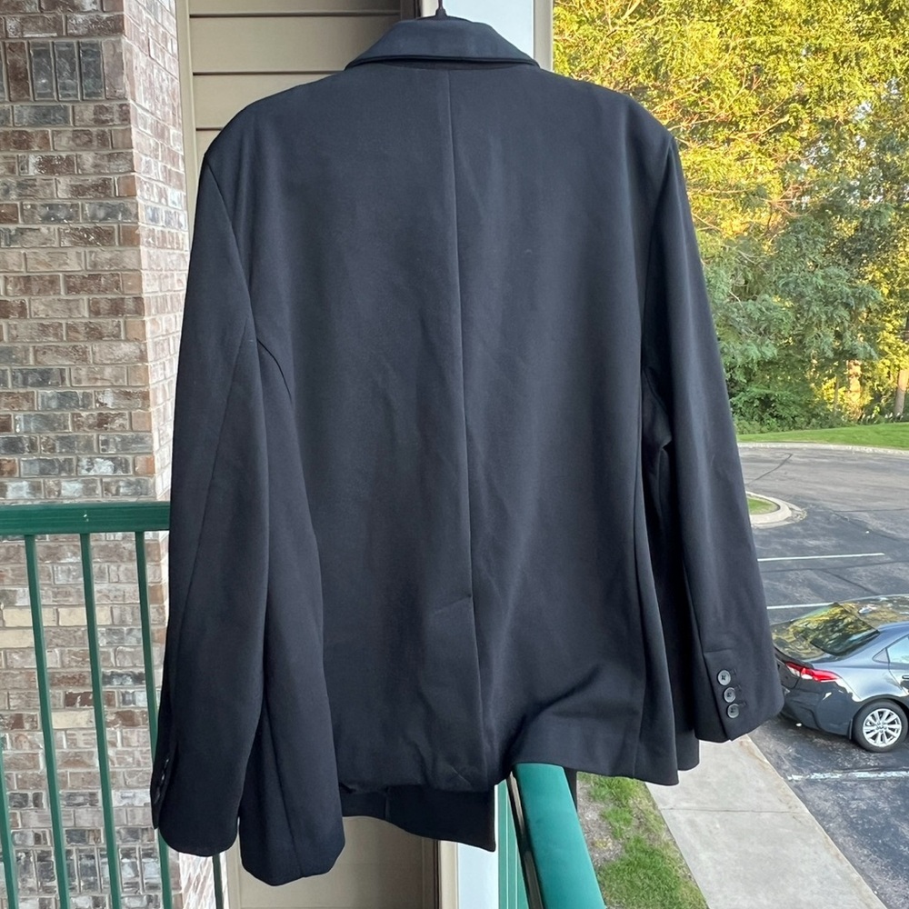 🆕🖤ON 34th Plus Size Black Ponte Blazer Jacket Women’s 4X Classic Workwear Office - Picture 4 of 17